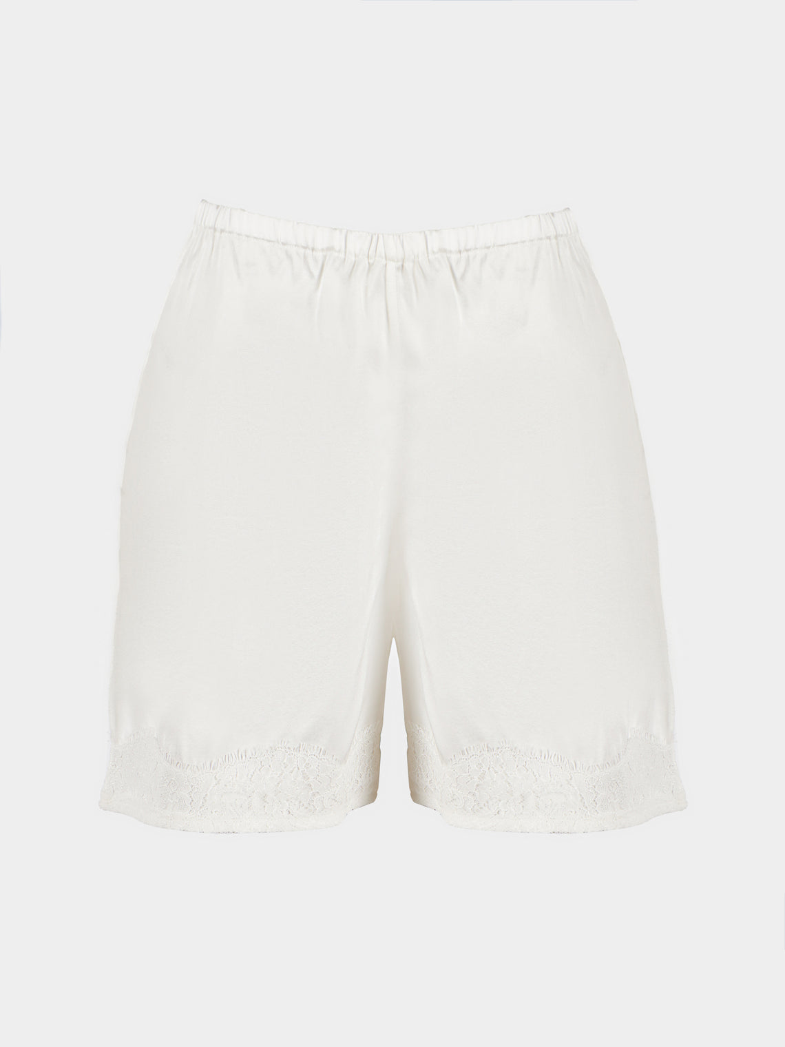 Ryan Roche - Silk Mini Shorts | Size: S - Ivory - ABASK - 