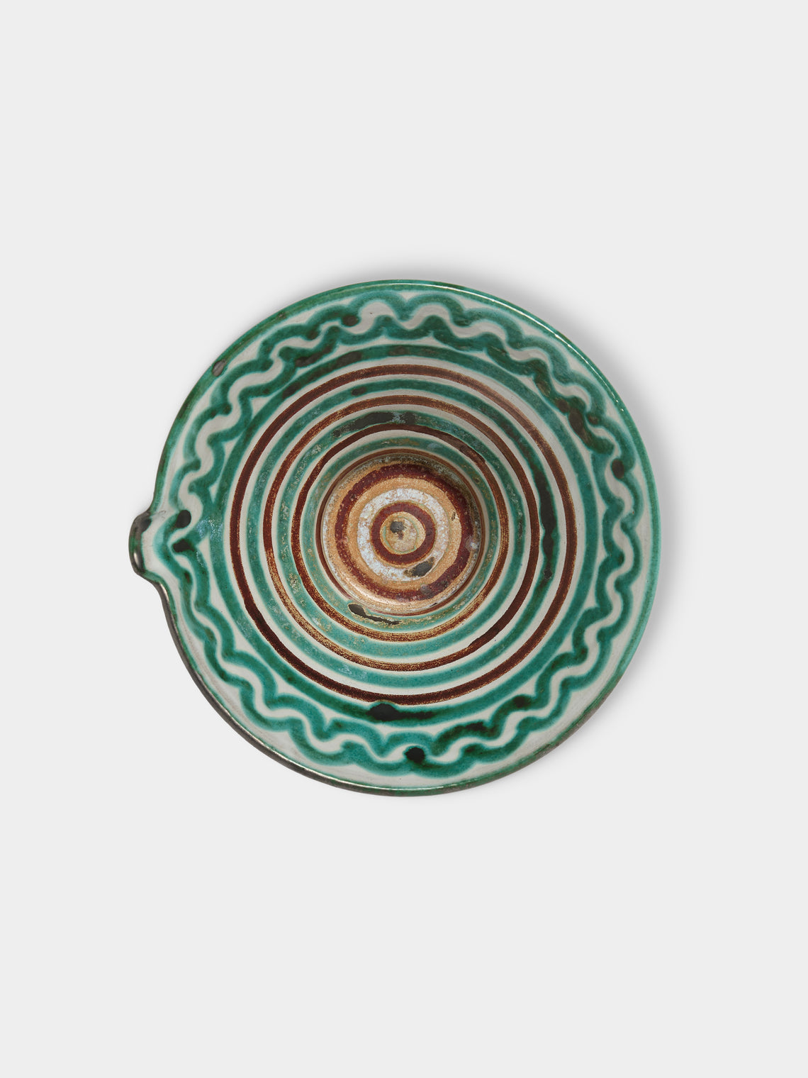 Antique and Vintage - 1950s Robert Picault Ceramic Salad Bowl - Green - ABASK