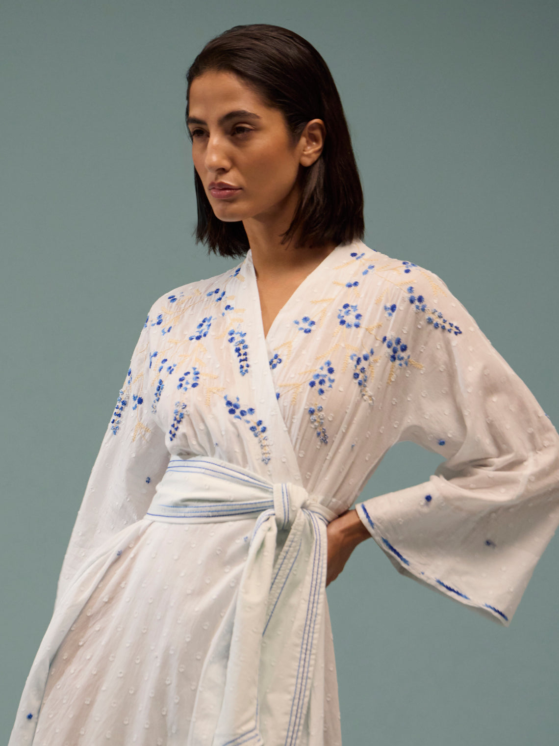 Thierry Colson - The Almudena Cotton Long Dress - White - ABASK