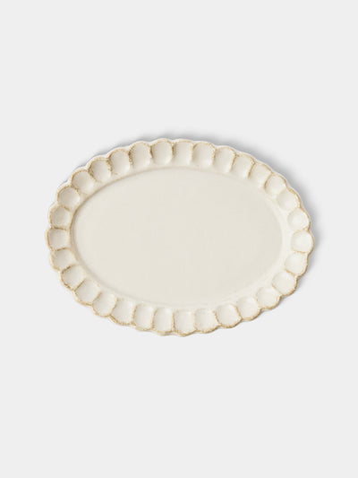 Kaneko Kohyo - Coco Ceramic Oval Dessert / Salad Plates – 8in/20cm (Set of 4) - White - ABASK - 