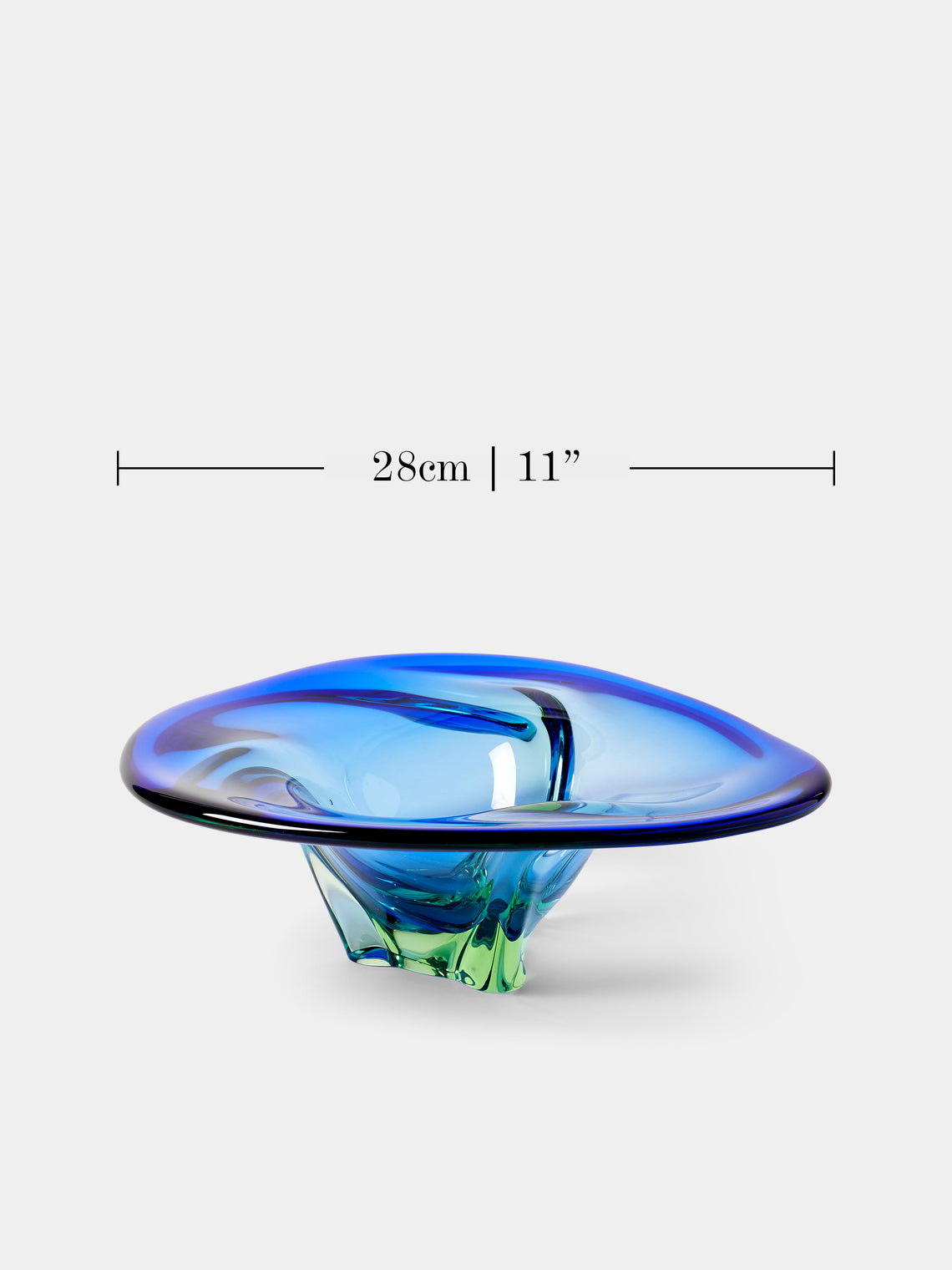 Antique and Vintage - Mid-Century Murano Glass Bowl - Blue - ABASK