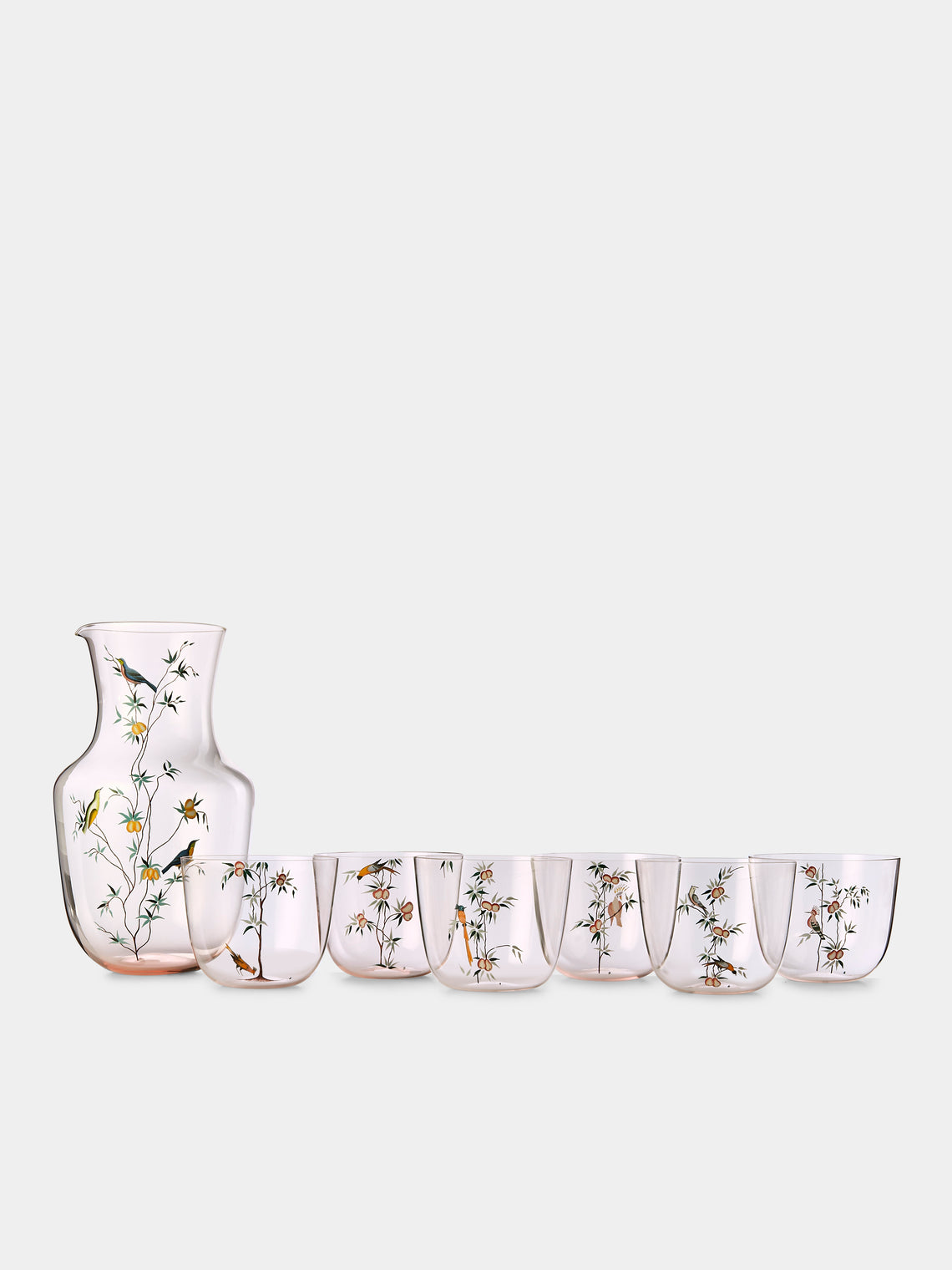 Lobmeyr - Garden of Paradise Hand-Painted Crystal Collection - Light pink - ABASK