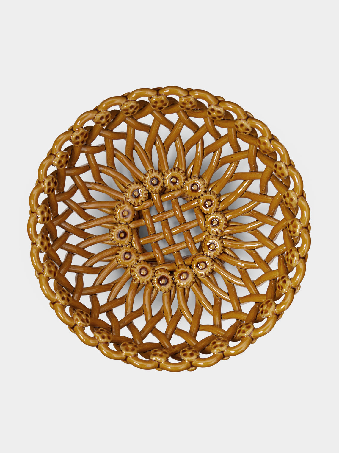 Maison Pichon Uzès - Hand-Glazed Ceramic Braided Serving Bowl -  - ABASK