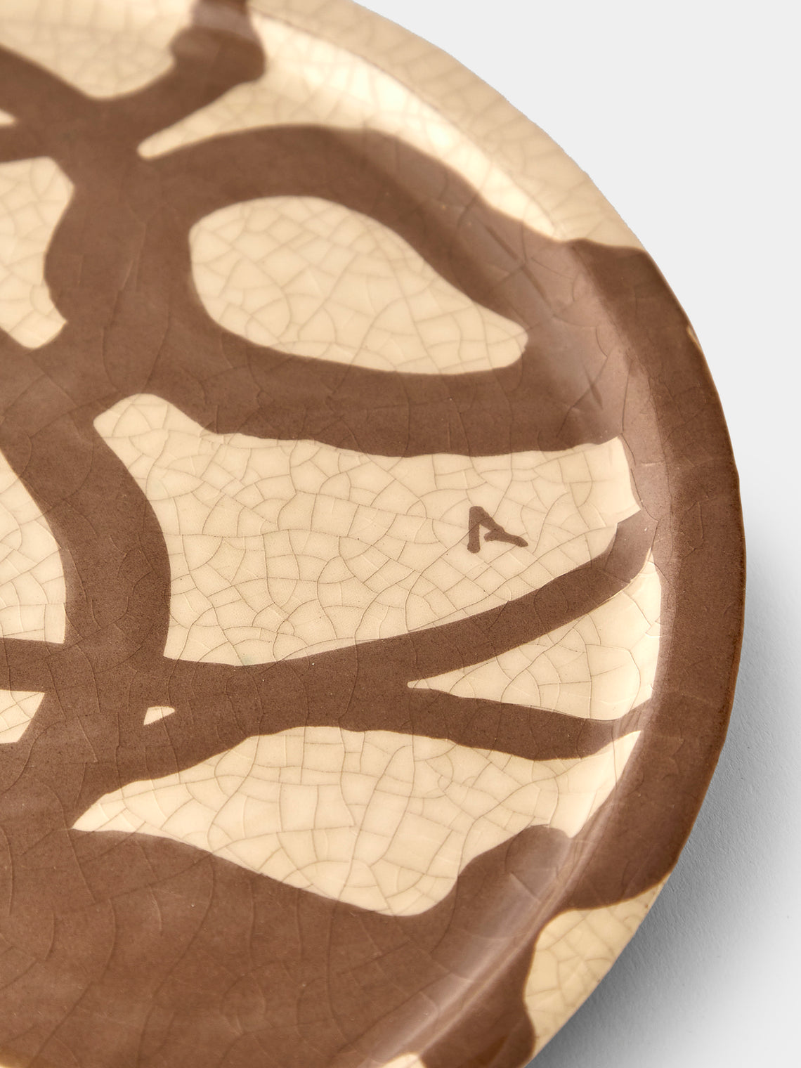 Aono Pottery - Slipware Round Plate - Cream - ABASK