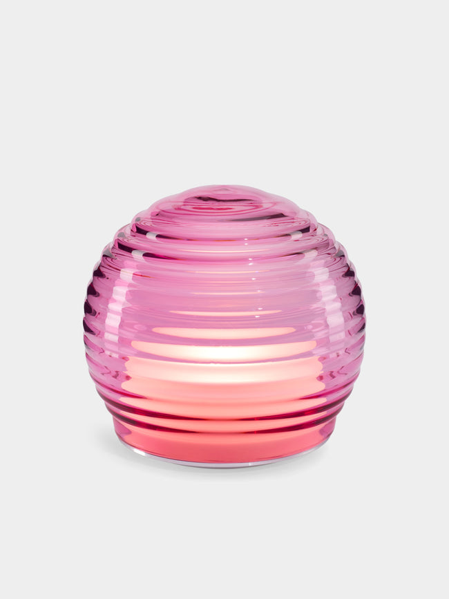 Green Wolf Lighting - Rubino Curve Hand-Blown Murano Glass Portable Table Light - Pink - ABASK - 