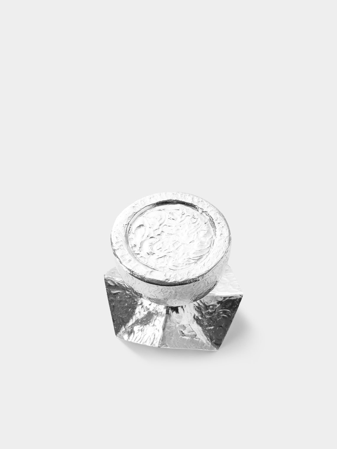 San Lorenzo - 1993 Afra and Tobia Scarpa Cartoccio Sterling Silver Vase (4.5in/11cm) - Silver - ABASK