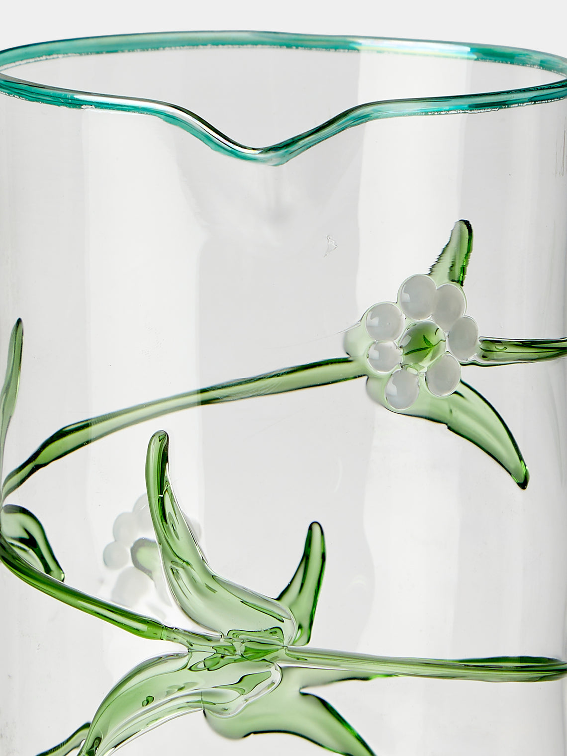 Alya Tannous - Daisy Hand-Blown Glass Carafe - Clear - ABASK