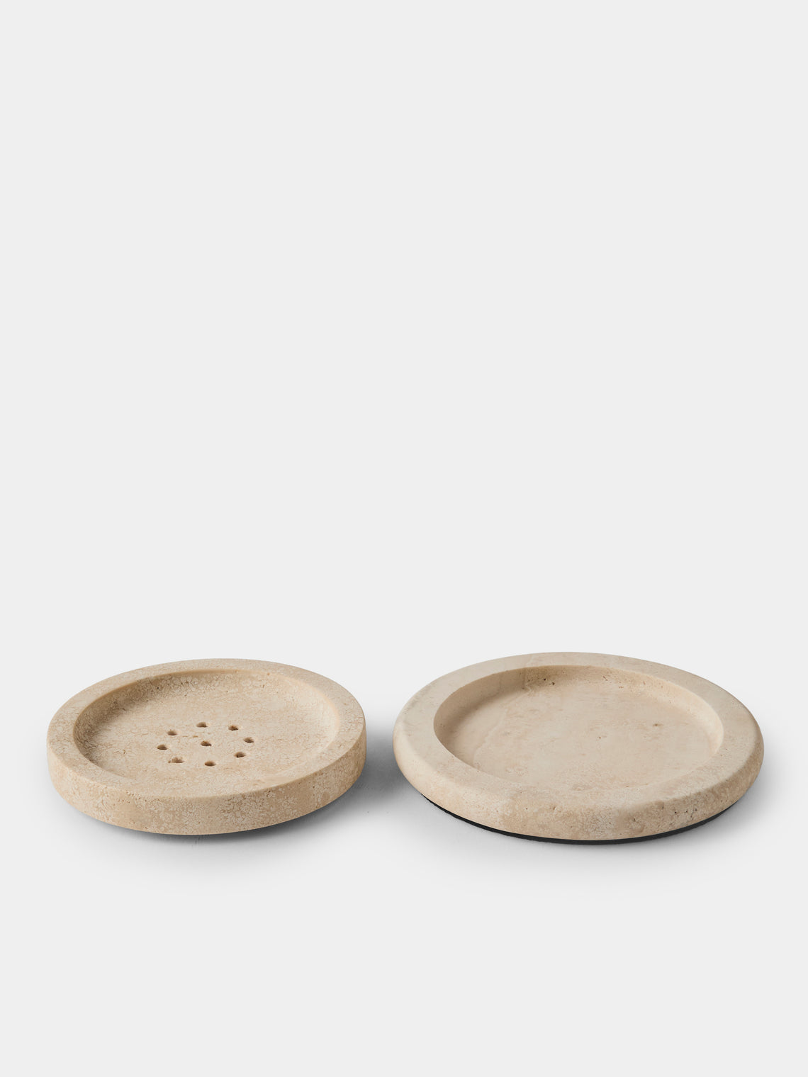 Pigment France - Courbet Travertine Soap Dish - Cream - ABASK