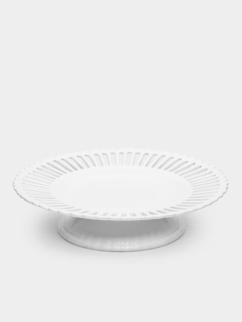 Bourg Joly Malicorne - Bourg-Joly Openwork Ceramic Cake Stand -  - ABASK - 
