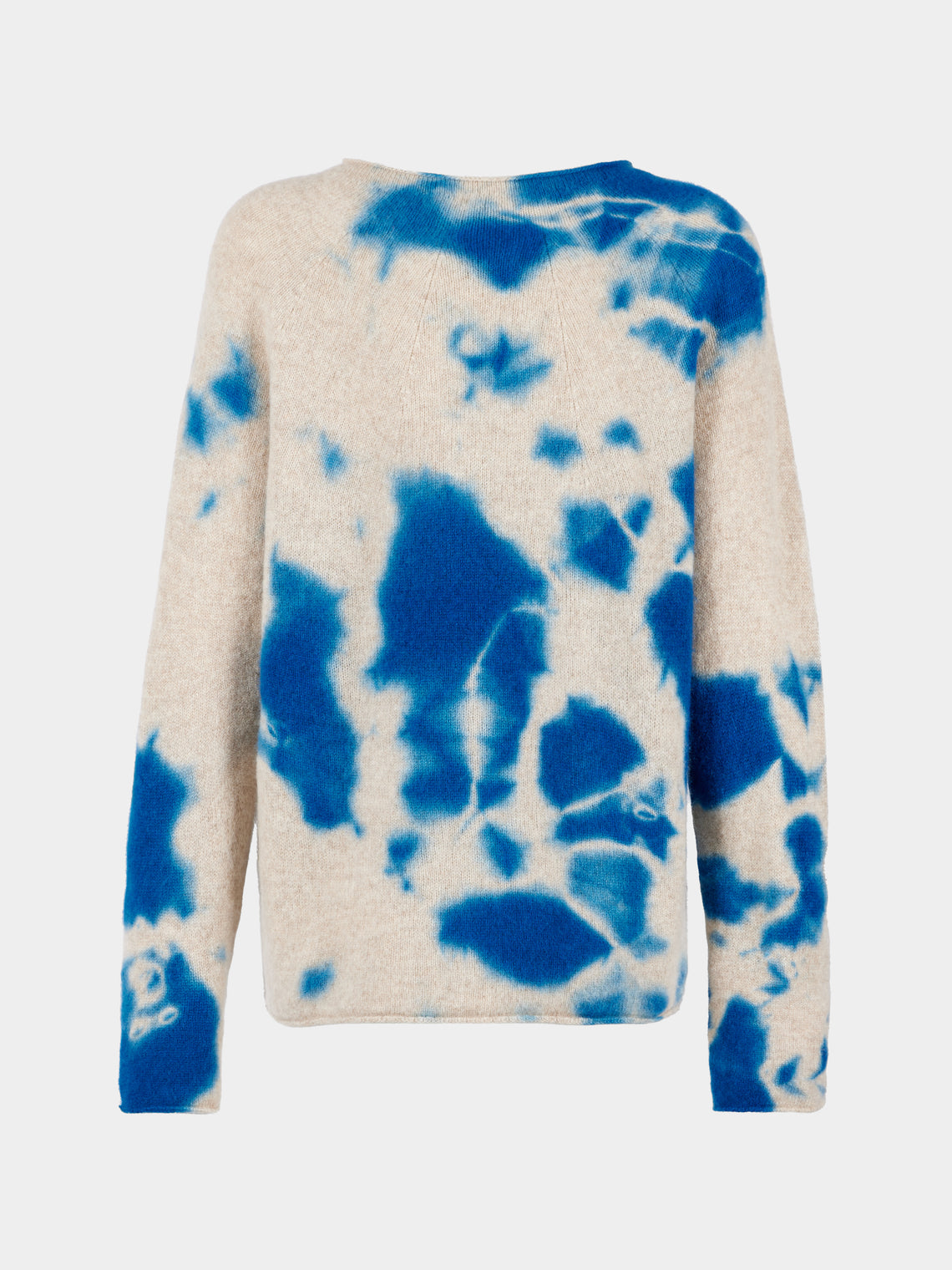 Suzusan - Madara Shibori Cashmere Seamless Sweater | Size: M - Blue - ABASK