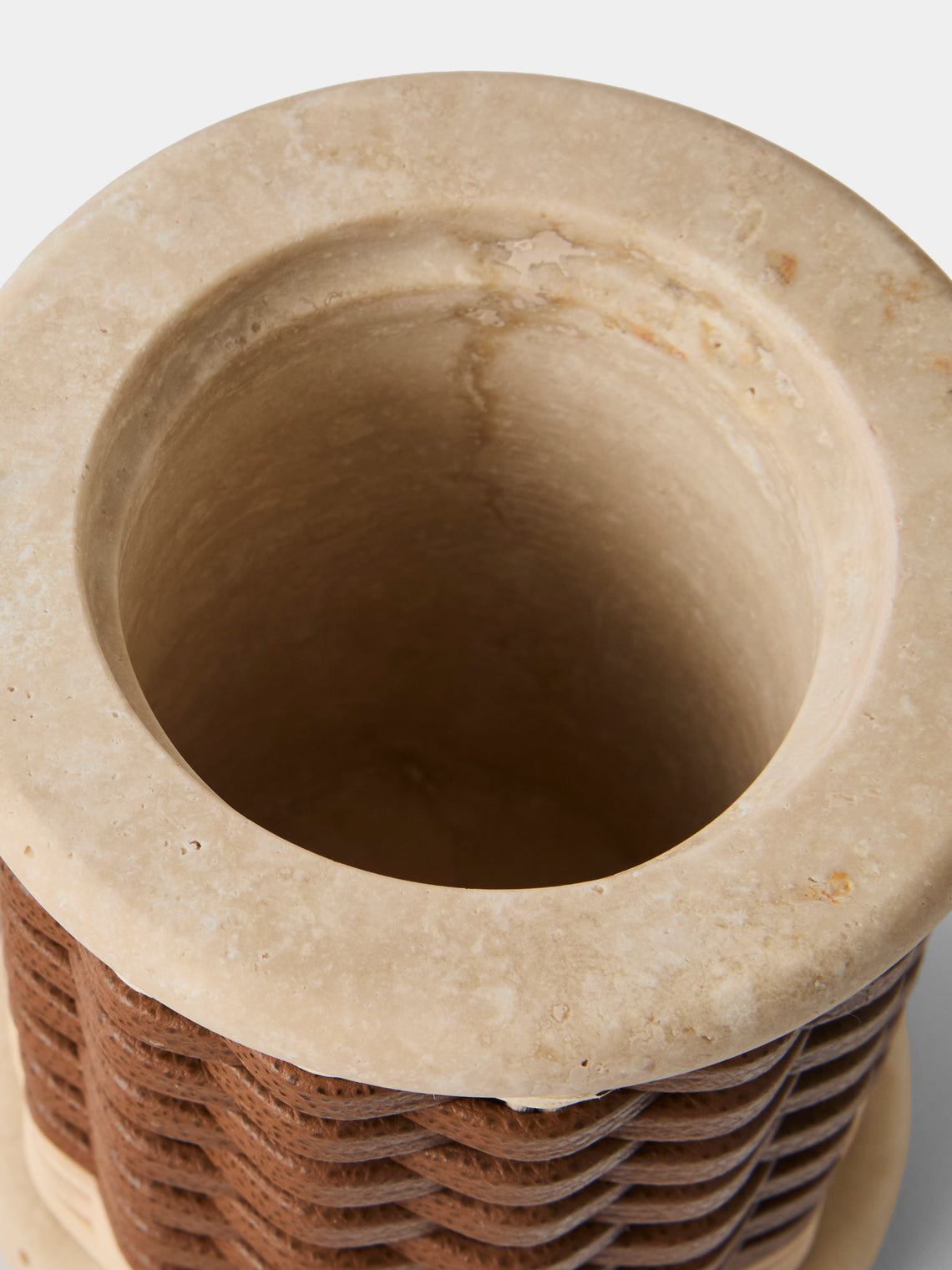 Pigment France - Courbet Leather and Rattan Box - Brown - ABASK