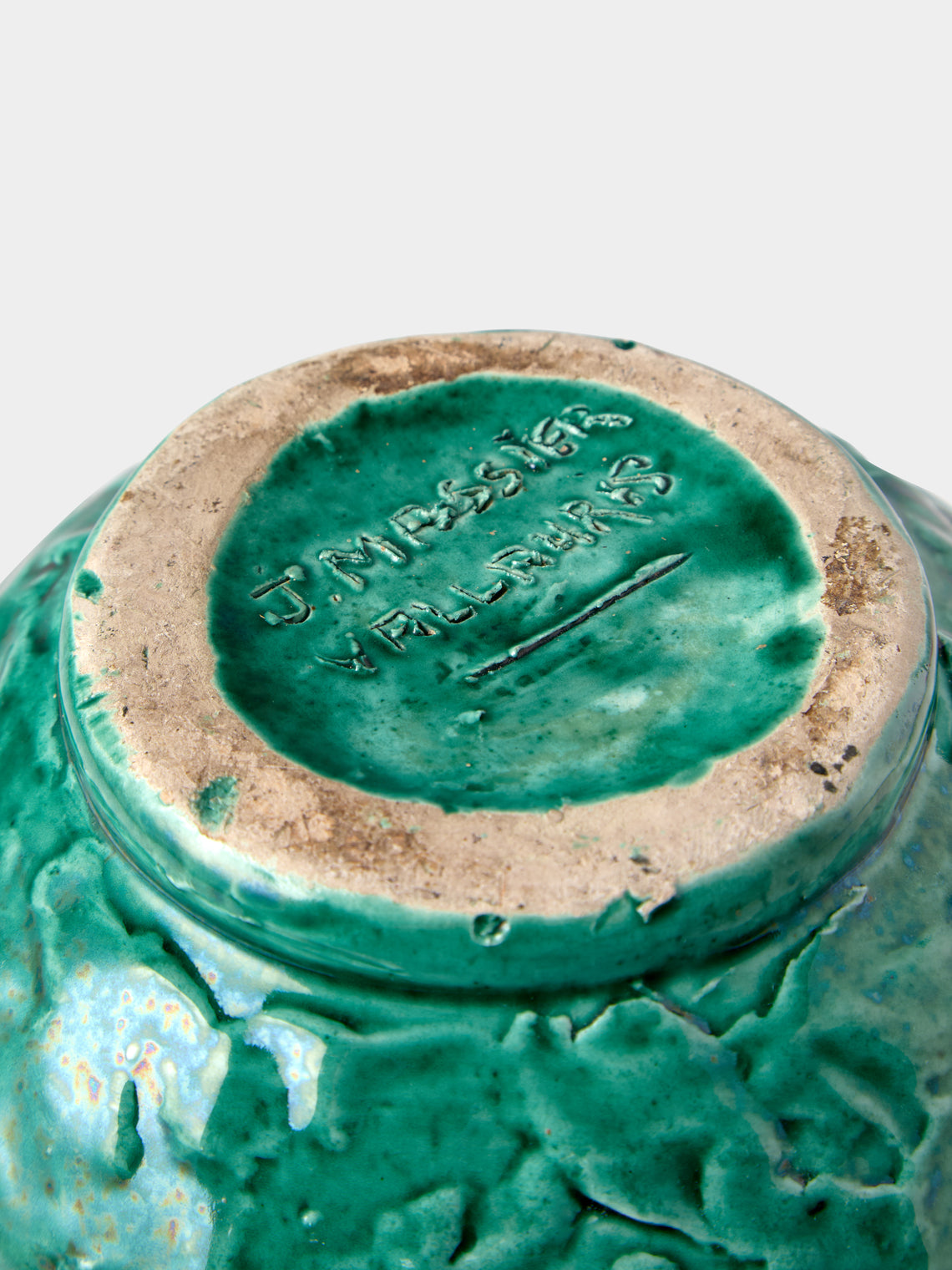 Antique and Vintage - MID CENTURY JEROME MASSIER VASE - Green - ABASK