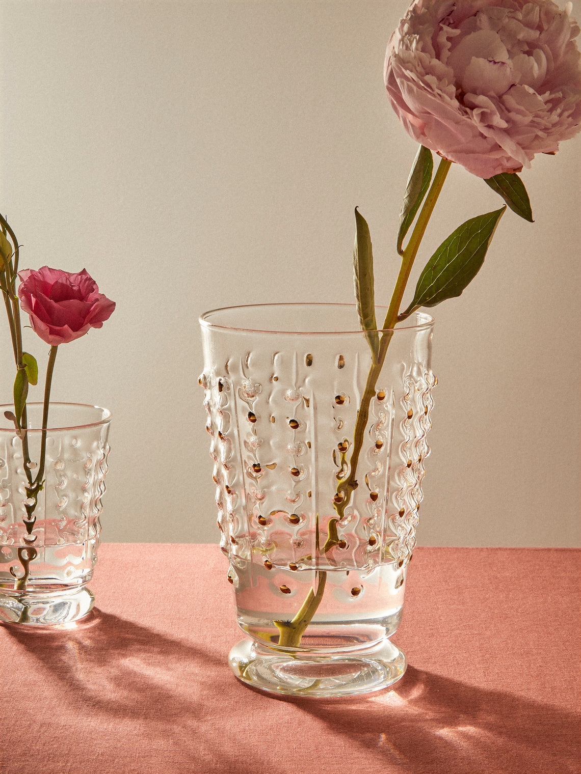 Alya Tannous - Hand-Blown Glass Vase (8in/20cm) - Clear - ABASK