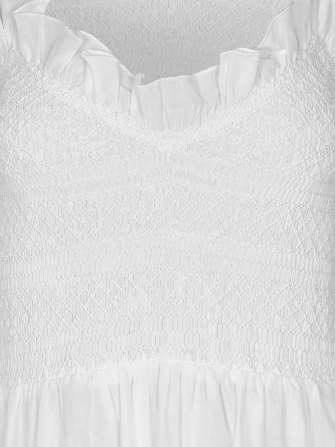 Loretta Caponi - Bianca Embroidered Cotton Dress -  - ABASK