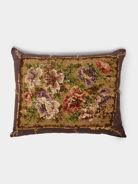 By Walid - 19th-Century Needlepoint Wool Cushion -  - ABASK - 