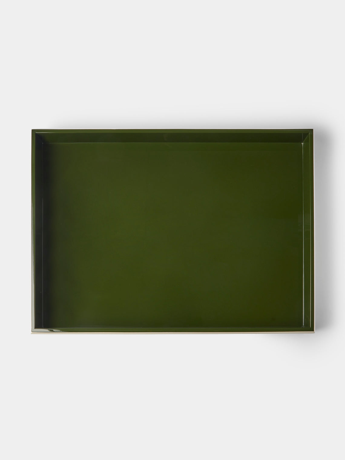 The Lacquer Company - Wiggle Lacquered Large Tray - Green - ABASK - 