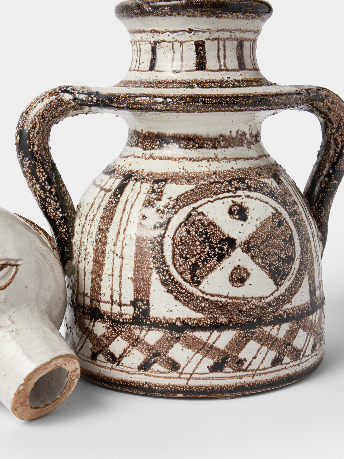 Antique and Vintage - 1970s Bitossi Ceramiche Moderna Marocco Ceramic Vessel - White - ABASK