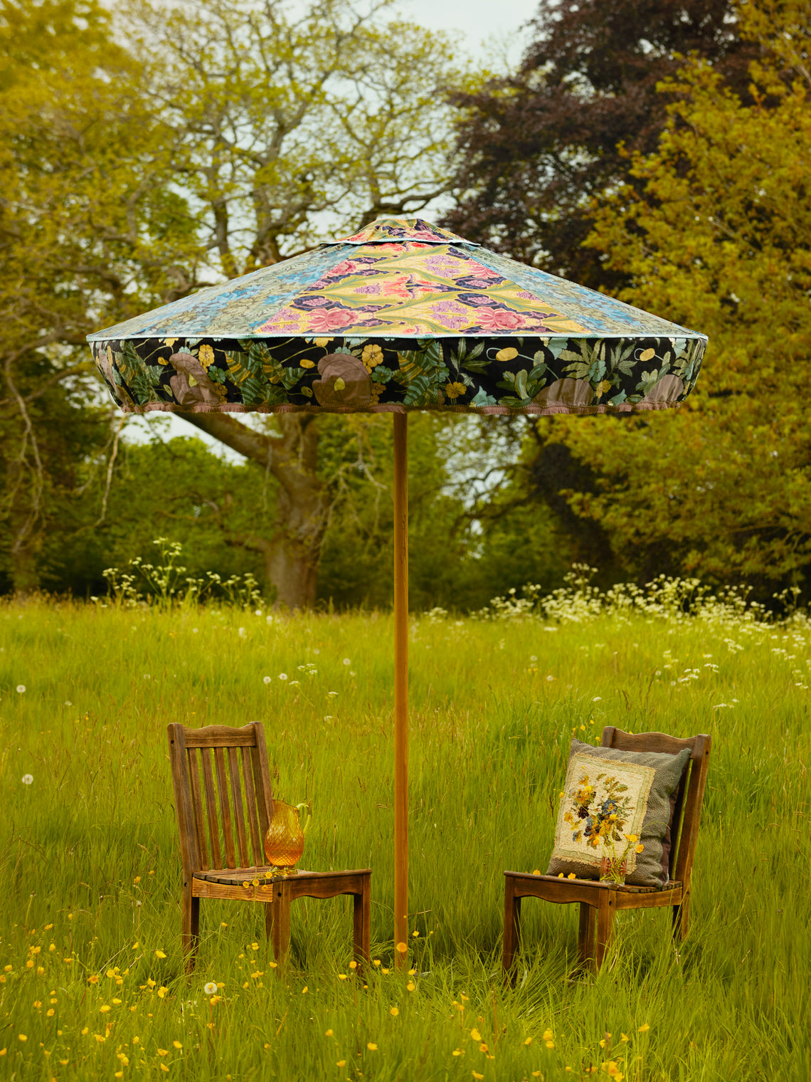 Sunbeam Jackie - Indigo Vintage-Cotton Parasol -  - ABASK