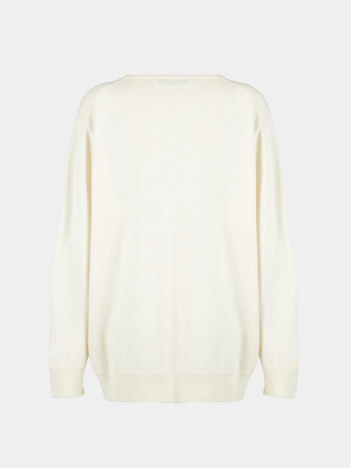 Ryan Roche - Cashmere Lightweight Oversized Cardigan | Size: S - Cream - ABASK