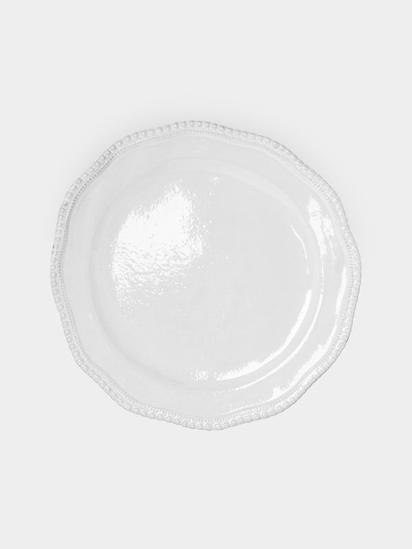 Astier de Villatte - Clarabelle Hand-Glazed Ceramic Dinner Plate – 11.5in/29cm (Set of 2) - White - ABASK - 