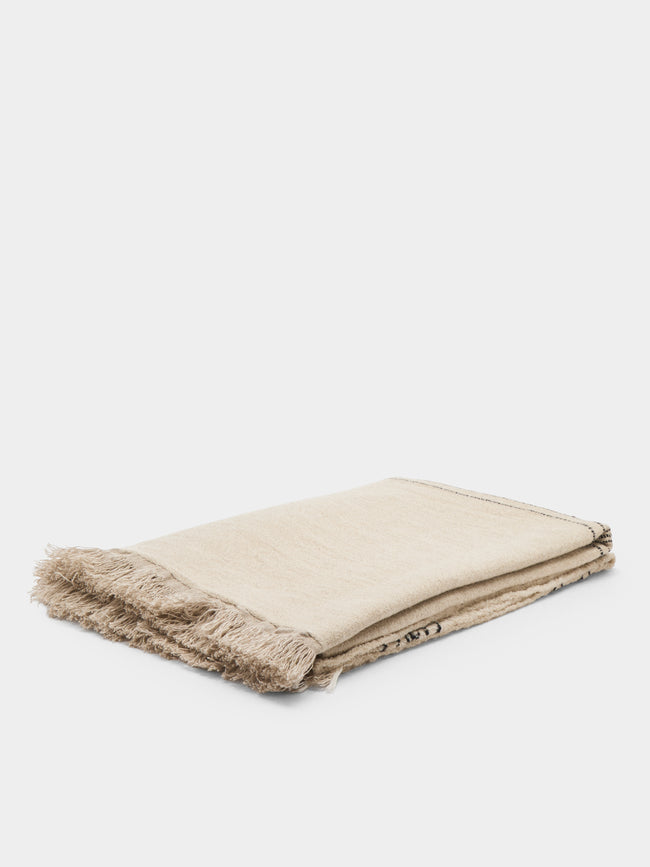Libeco - Marrakesh Belgian Linen Bed Blanket (86.5in/2.2m) - Natural - ABASK