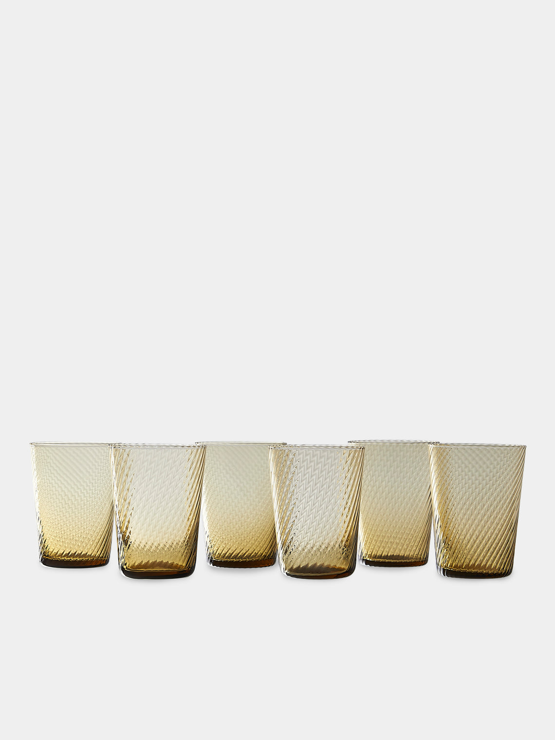 Mun Deluxe Brand Venezia - Torsé Hand-Blown Glass Highballs (Set of 6) - Green - ABASK - 