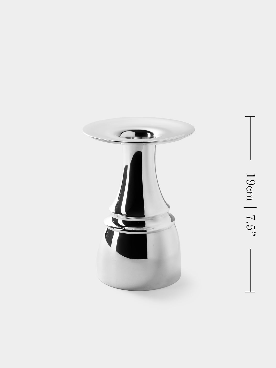 San Lorenzo - 1993 Afra and Tobia Scarpa Pure Silver Vase (5.5in/13.5cm) - Silver - ABASK