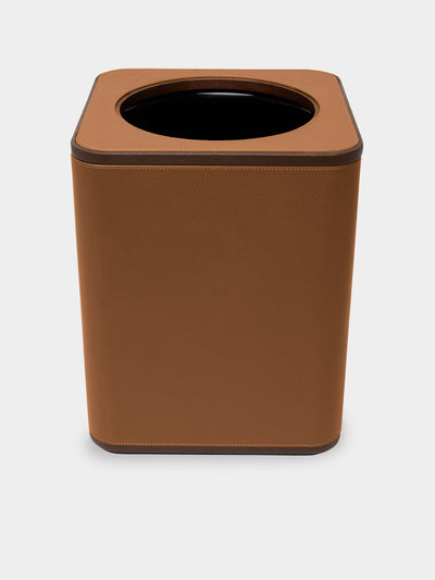 Giobagnara x Poltrona Frau - Leather Wastepaper Bin - Orange - ABASK - 