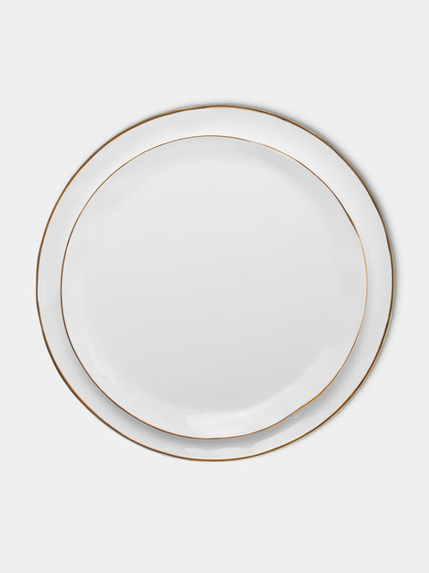 Feldspar - Hand-Painted 24ct Gold and Bone China Collecton - White - ABASK - 