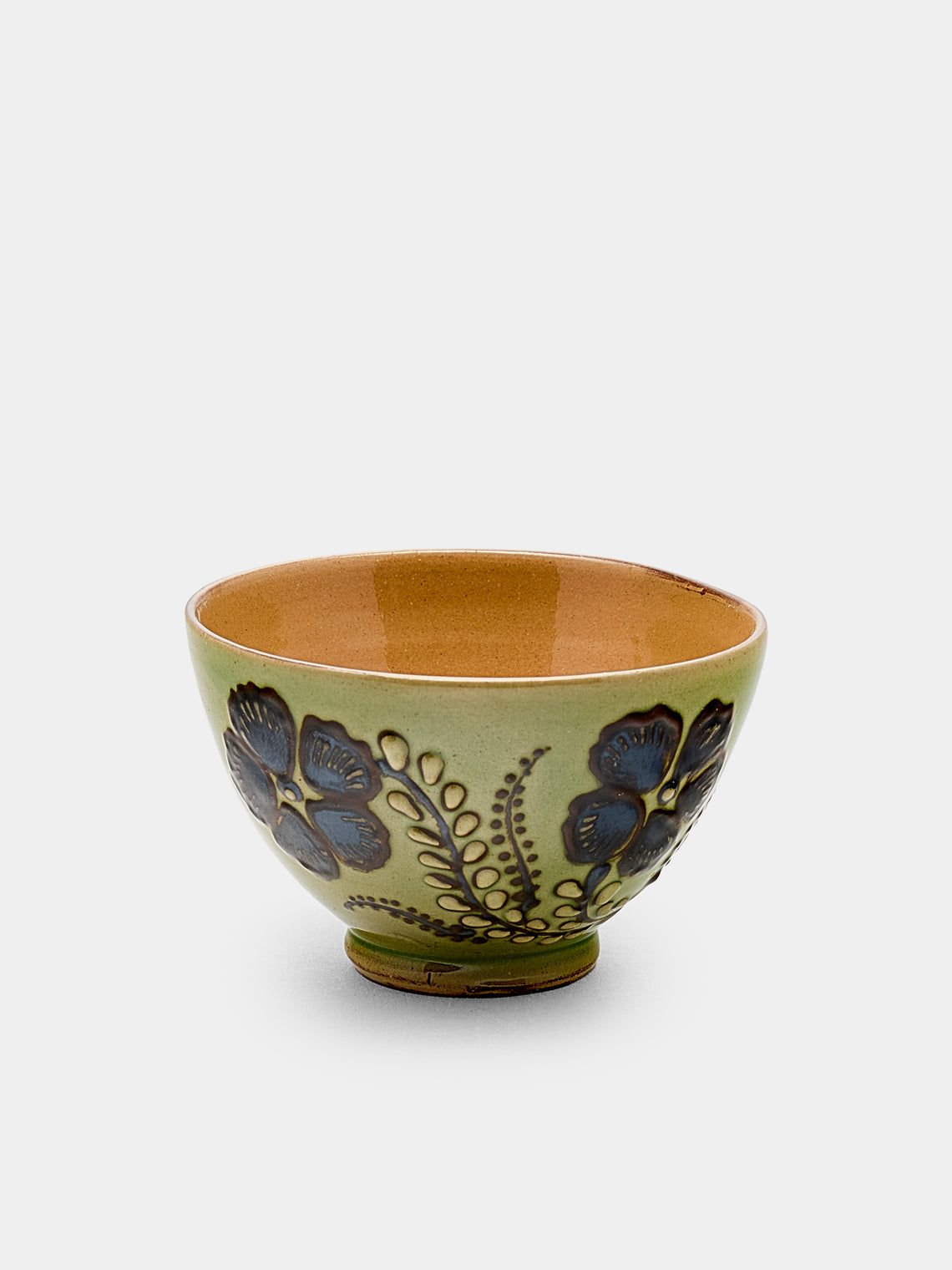 Poterie d’Évires - Flowers Hand-Painted Ceramic Petit Bowls (Set of 6) - Green - ABASK
