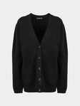 Denis Colomb - Cashmere Boyfriend Cardigan | Size: S - Black - ABASK - 