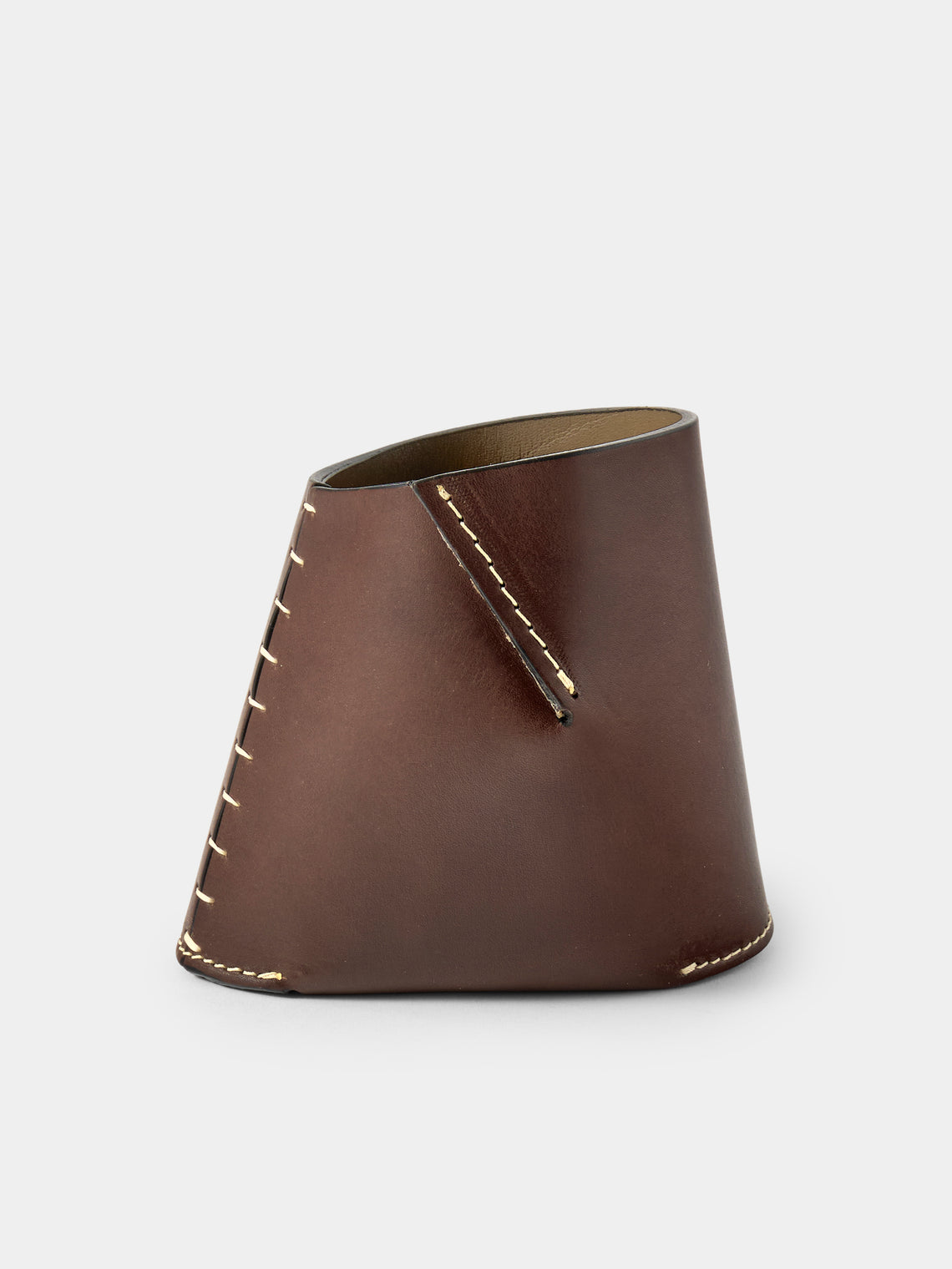 Oscar Maschera - Antonio Leather Pen Pot - Dark Brown - ABASK