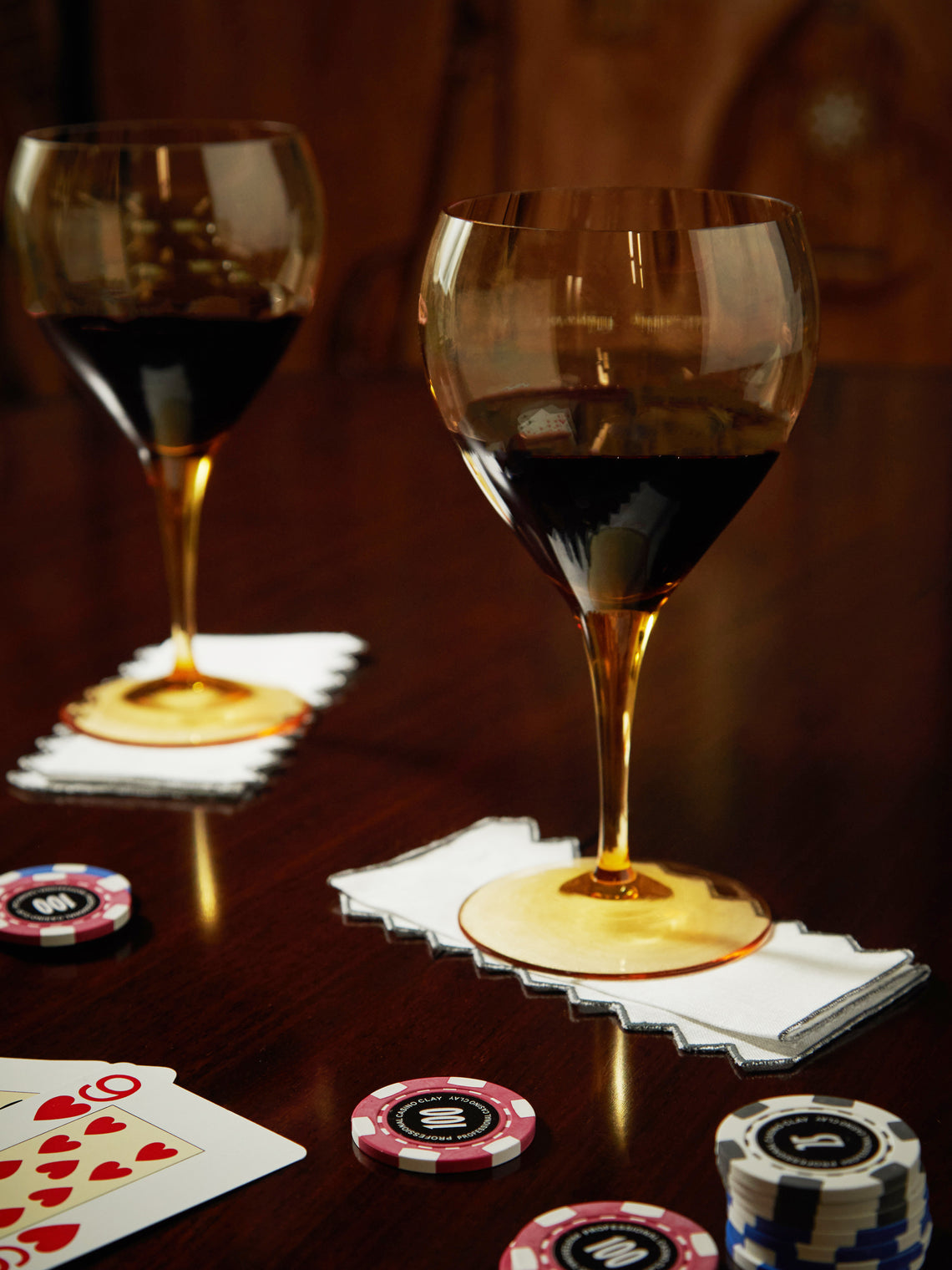 Moser - Optic Hand-Blown Crystal Red Wine Glasses (Set of 2) -  - ABASK