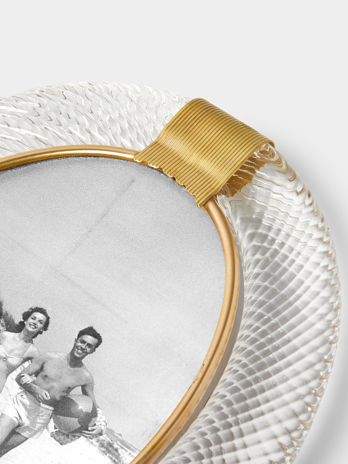Antique and Vintage - 1960s Murano Glass Photo Frame - Clear - ABASK