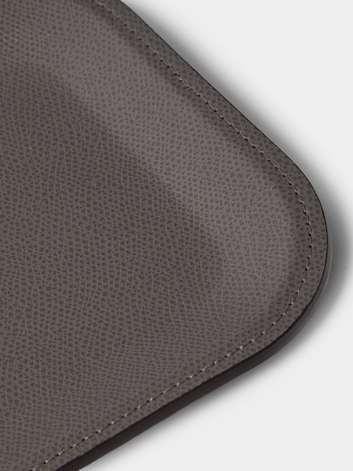 Pinetti - Victor Leather Trinket Tray (11.5in/29.5cm) - Dark Gray - ABASK