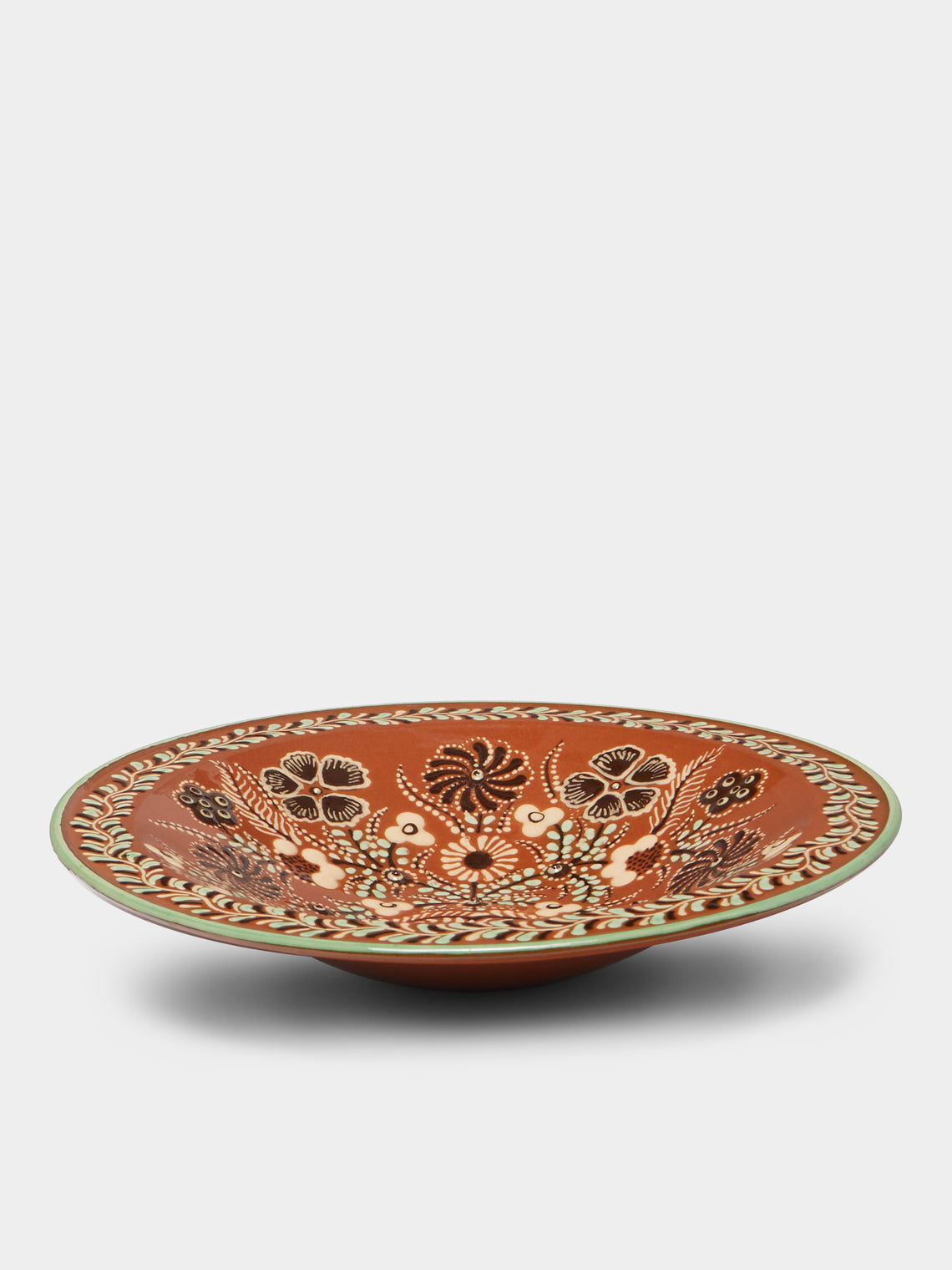 Poterie d’Évires - Flowers Hand-Painted Ceramic Large Serving Bowl -  - ABASK - 