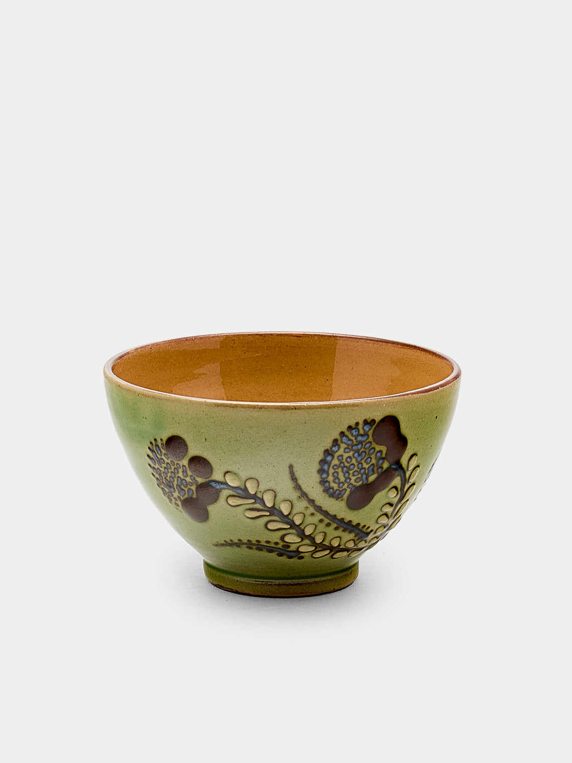 Poterie d’Évires - Flowers Hand-Painted Ceramic Petit Bowls (Set of 6) - Green - ABASK