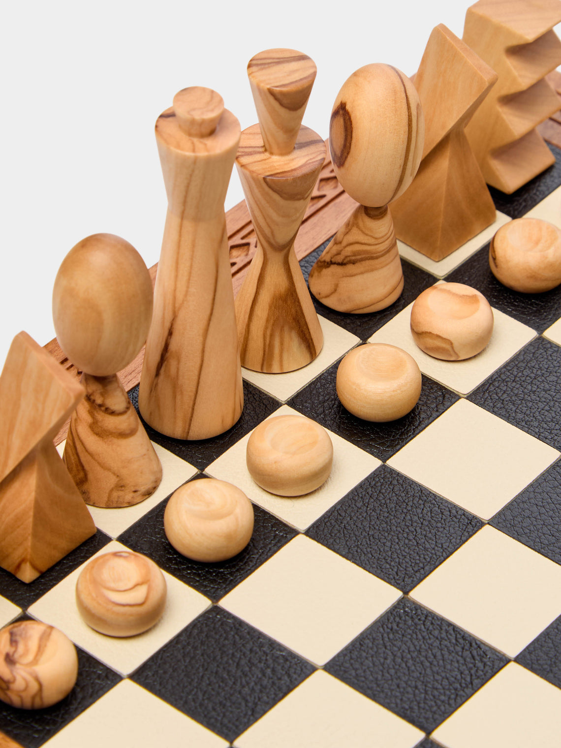 Métier - Wood and Leather Travel Chess and Backgammon Set -  - ABASK