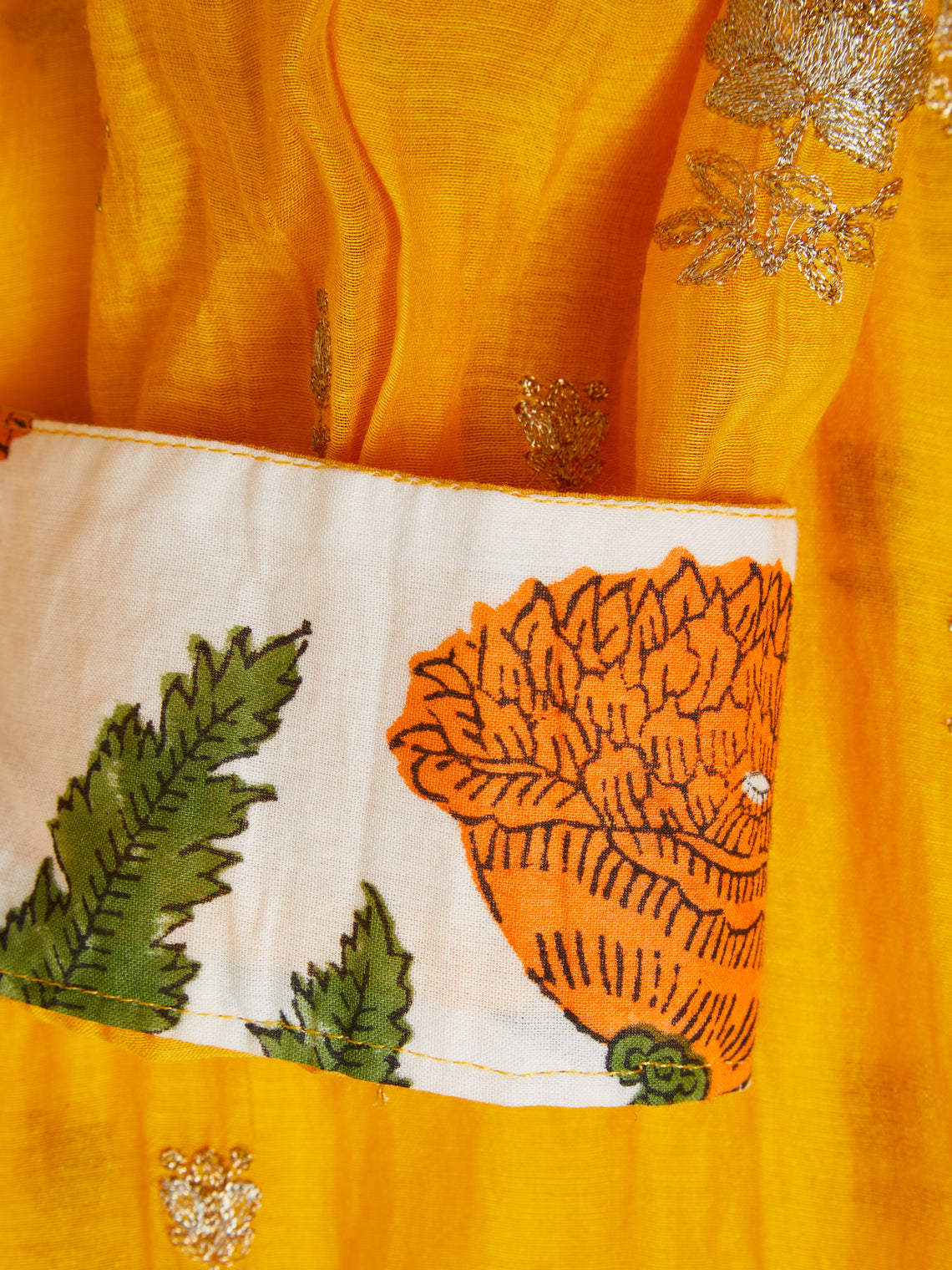 Nazzy Beglari - Hand-Embroidered Brocade Cotton Shirt Dress | One Size -  - ABASK
