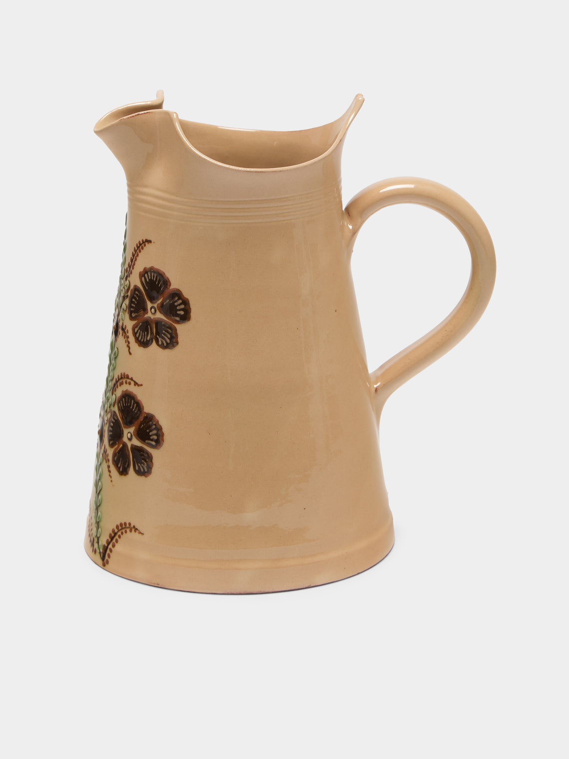Poterie d’Évires - Rabbits Hand-Painted Ceramic Large Milk Jug - Cream - ABASK