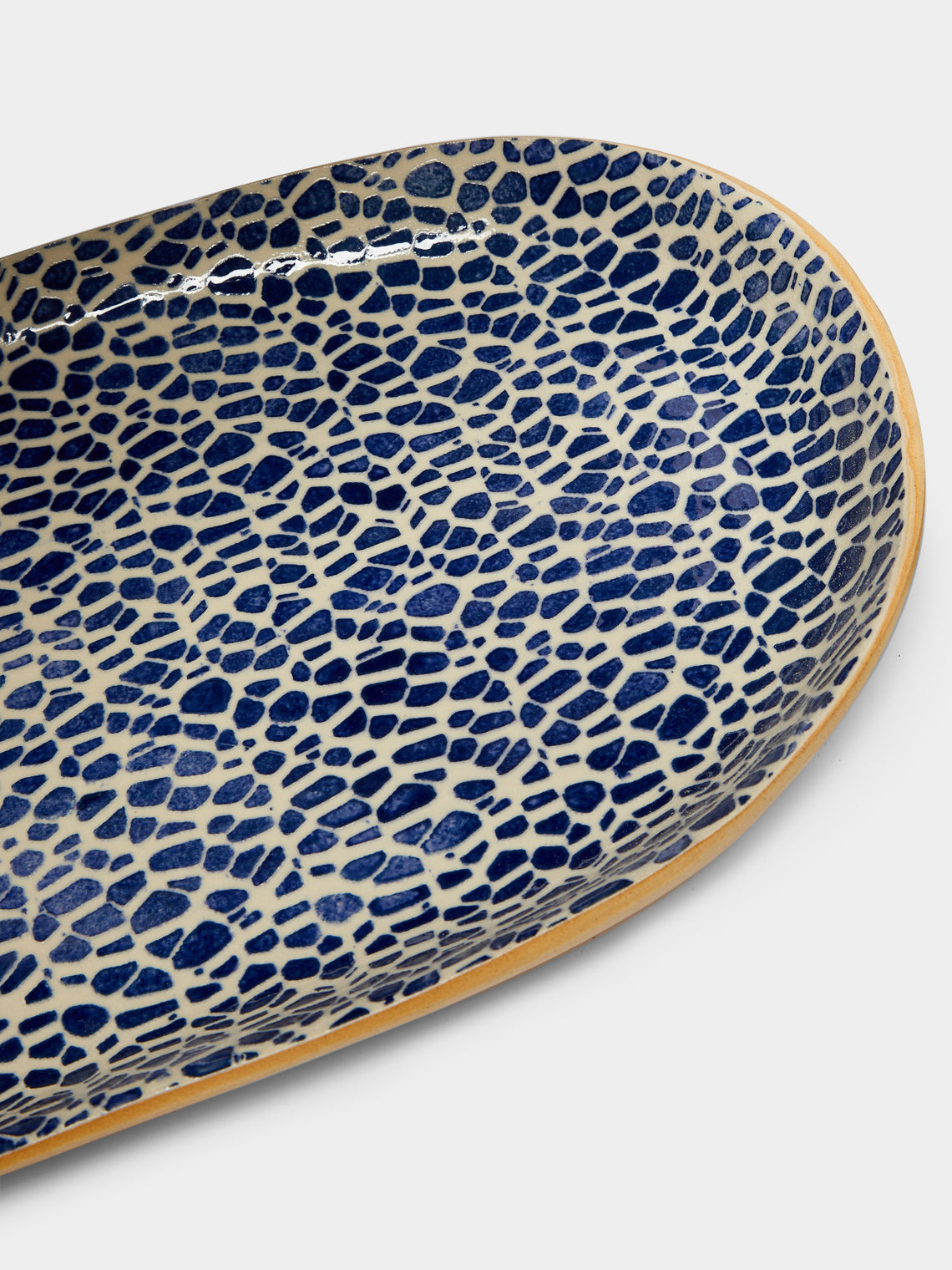 Terrafirma Ceramics - Hand-Printed Ceramic Large Fish Platter -  - ABASK