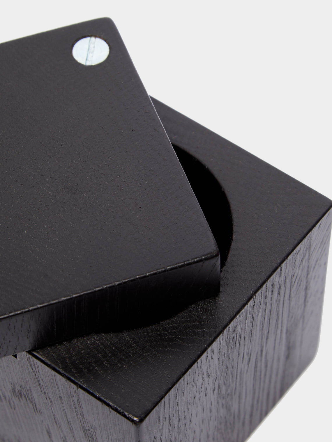 The Wooden Palate - Ebonised Oak Salt Cellar -  - ABASK