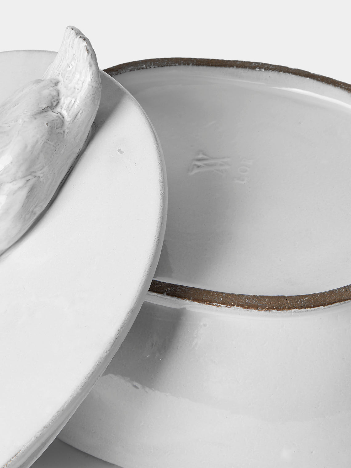 Astier de Villatte - Cygne Hand-Glazed Ceramic Box - White - ABASK
