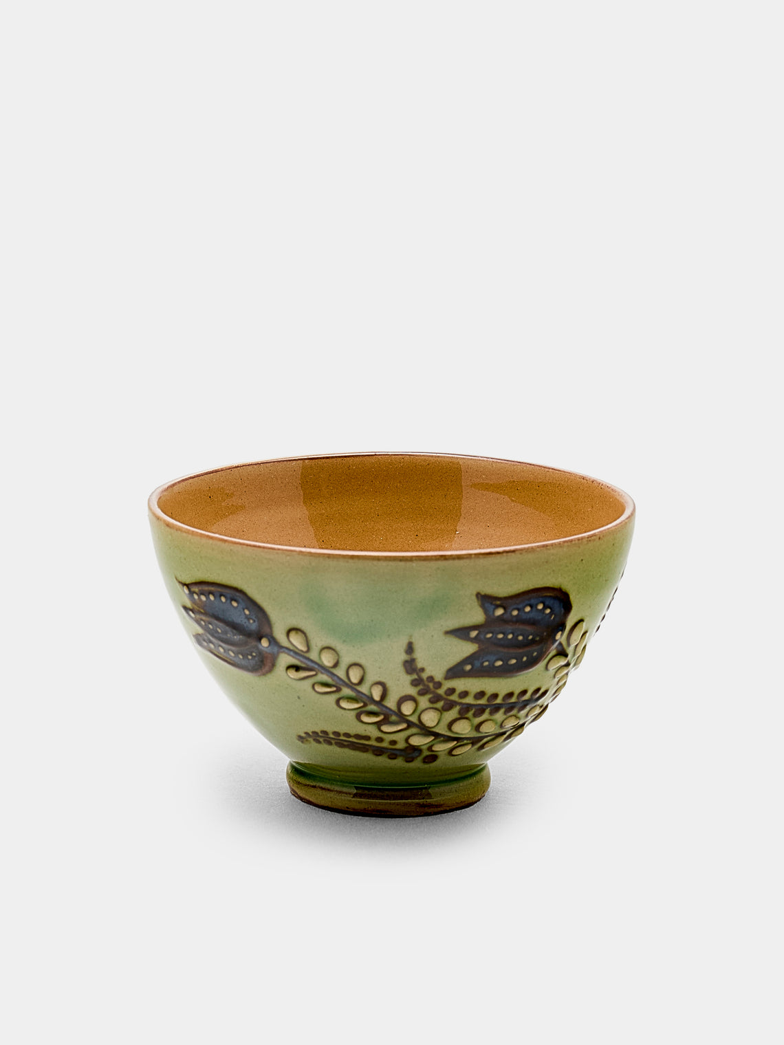 Poterie d’Évires - Flowers Hand-Painted Ceramic Petit Bowls (Set of 6) - Green - ABASK