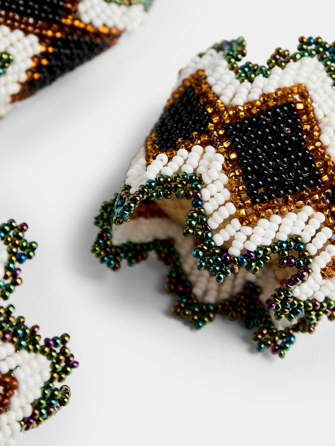 CasaLatina - Beaded Napkin Rings (Set of 4) - Green - ABASK