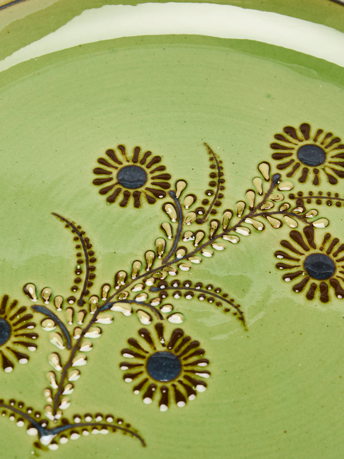 Poterie d’Évires - Flowers Hand-Painted Ceramic Dinner Plates (Set of 4) -  - ABASK