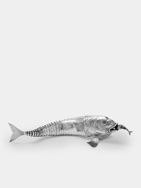 Antique and Vintage - 1930s Solid Silver Articulating Fish - Silver - ABASK - 