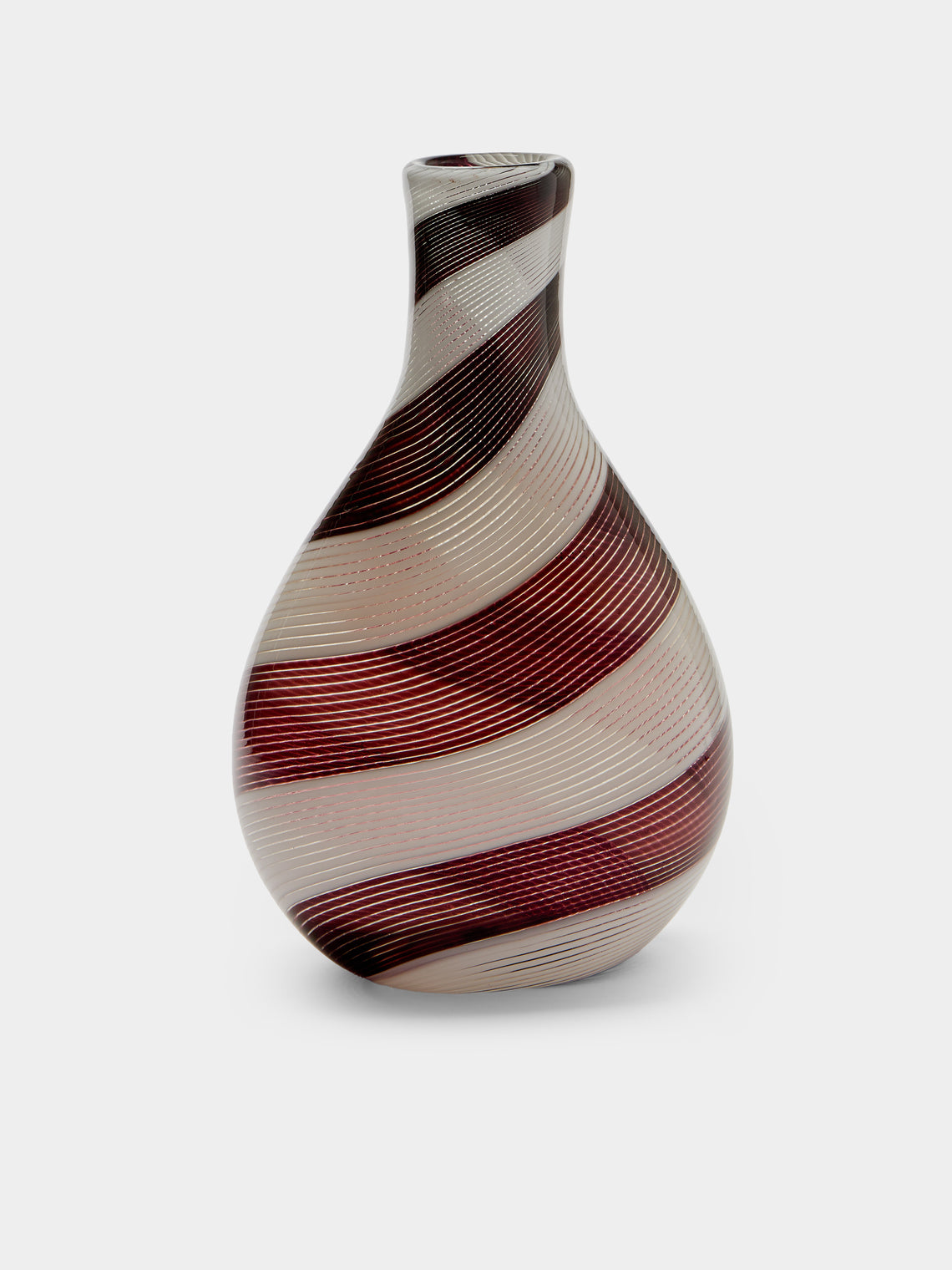 Antique and Vintage - 1950s Dino Martens Bianca Nera Vase (12.5in/32cm) - White - ABASK - 