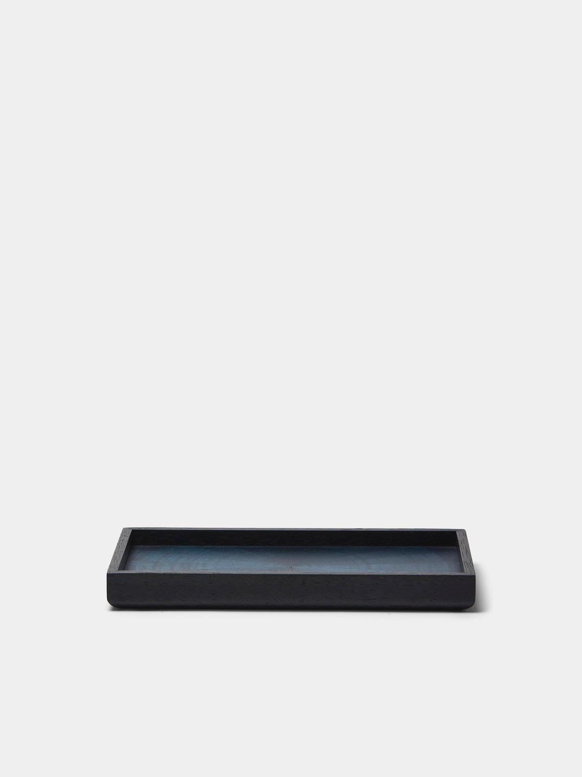 Mori Kougei - Indigo-Dyed Sycamore Tray (8in/21cm) - Blue - ABASK