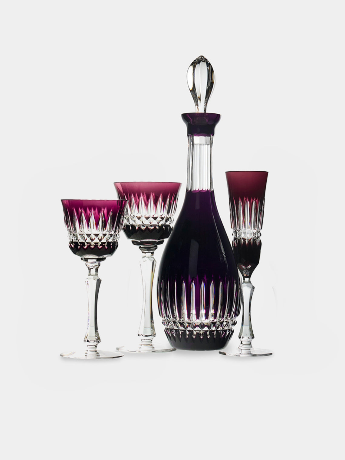 Cristallerie De Montbronn - Mélodie Hand-Blown Crystal Collection - Purple - ABASK